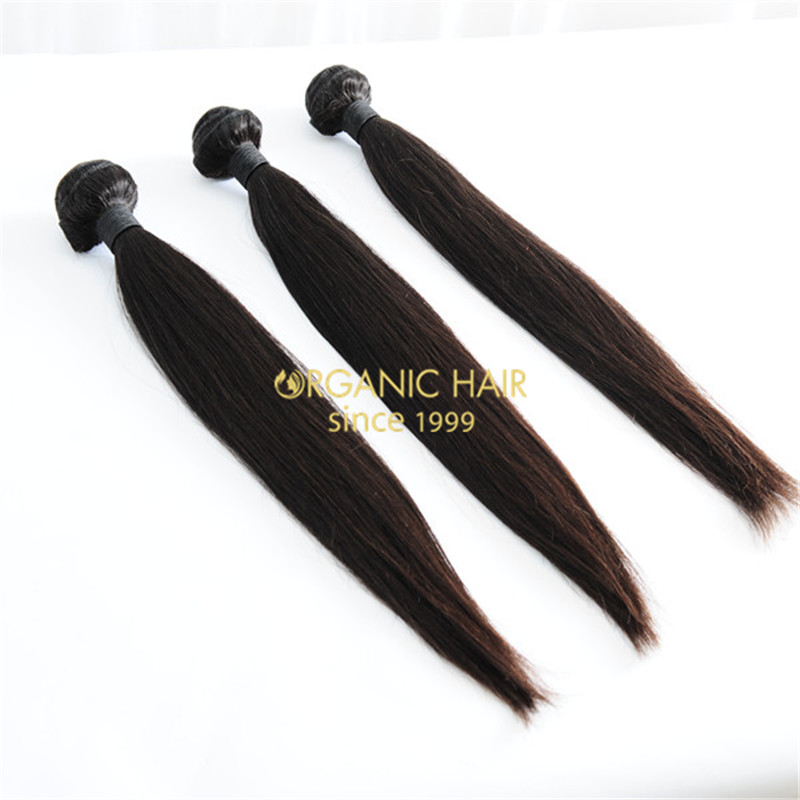 Virgin straight peruvian human hair weave